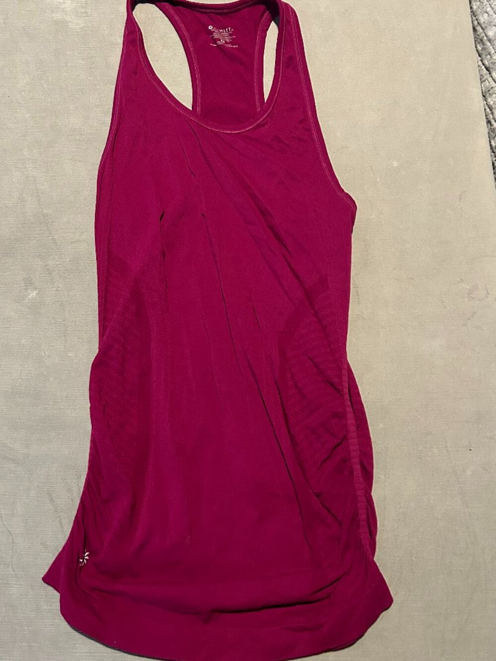 ATHLETA Magenta Pink Speedlight Seamless Ruched Racerback Tank XS